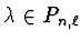 $\lambda \in P_{n,\ell}$