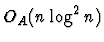 $O_A(n \log^2 n)$