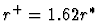$r^+=1.62r^*$