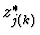 $z^*_{j(k)}$