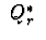 $\ Q^{*}_{r}\ $